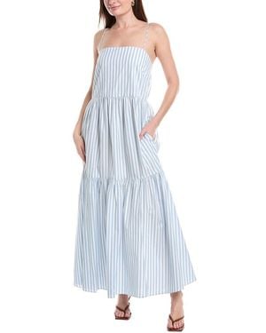 Rag & Bone Leilah Stripe Poplin Maxi Dress - Blue