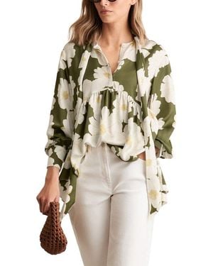 Reiss Delilah Swing Blouse - Natural