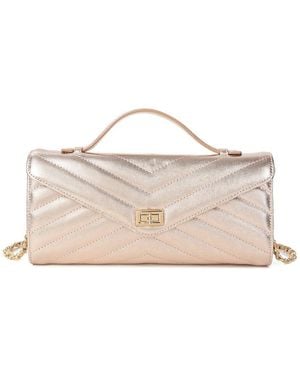 Tiffany & Fred Paris Quilted Leather Shoulder Bag - Natural
