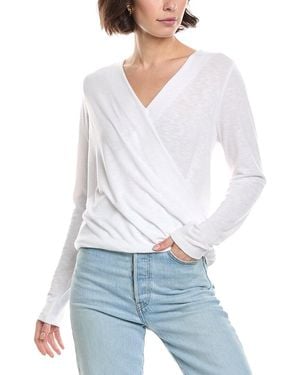 Michael Stars Janet Surplice Top - White