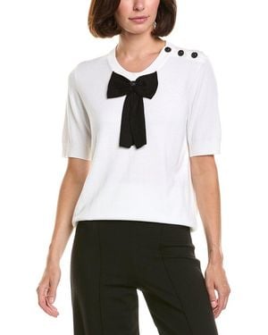 KARL LAGERFELD Front Bow Top - White