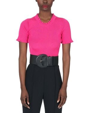 Carolina Herrera Knit Silk-Blend Top - Pink