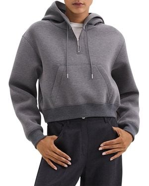 Theory Half Zip Hoodie - Gray