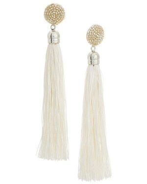 Kenneth Jay Lane Dangle Earrings - White