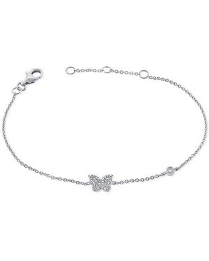 Sabrina Designs 14K 0.14 Ct. Tw. Butterfly Bracelet - White