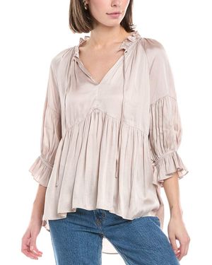 Love Token Satin Blouse - Natural