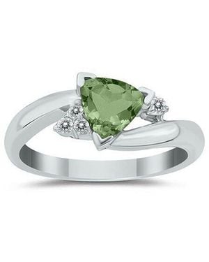 Gem Spark 14K 0.78 Ct. Tw. Diamond & Amethyst Ring - Green