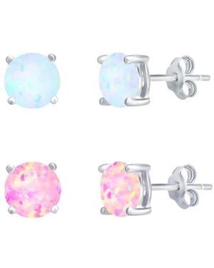 Donatello Gian Stud Earrings - White