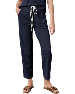 Lilla P Drawcord Waffle Pant - Blue