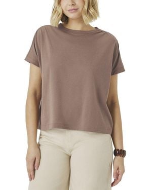 Splendid Shirred T-Shirt - Brown