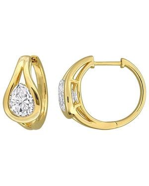 Rina Limor 4.00 Ct. Tw. Created Moissanite Hoop Earrings - Metallic