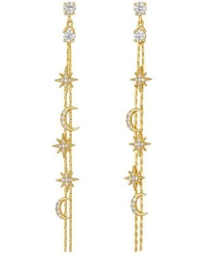 Liv Oliver 18K Plated Earrings - Metallic