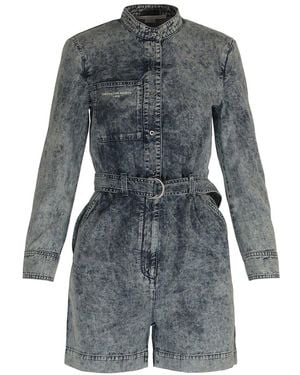 Stella McCartney Bleached Denim Romper - Gray
