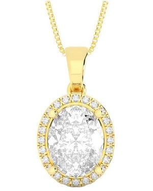 Amairah 14K 3.00 Ct. Tw. Lab-Grown Diamond Pendant Necklace - Metallic
