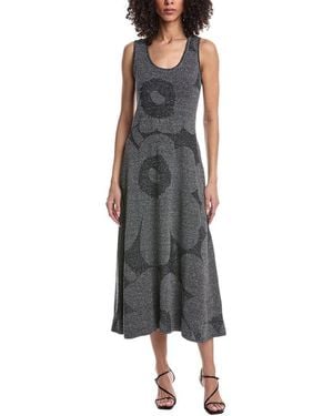 Marimekko Hiipia Unikko Jacquard Linen-Blend Maxi Dress - Black