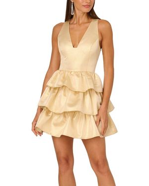 ADRIANNA EVE Solid Mini Dress - Natural