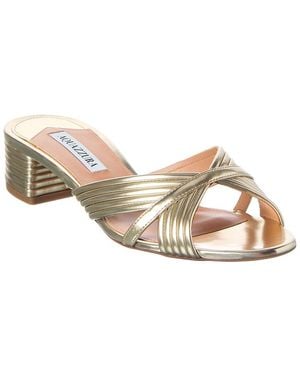 Aquazzura Sudance 35 Leather Sandal - Yellow