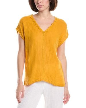 Michael Stars Draya V-Neck T-Shirt - Orange