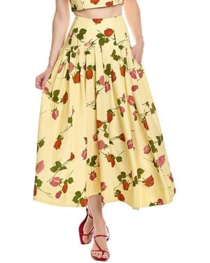 Nicholas Jordan Linen-blend Skirt - Yellow