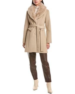 La Fiorentina Soft Faux Fur Coat - Natural