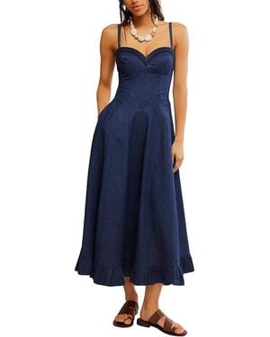 Free People Another Season Midi Dress - Blue