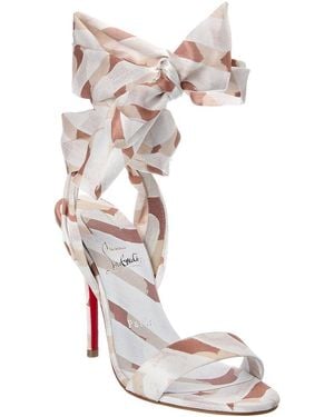 Christian Louboutin Miss Z 100 Satin Sandal - White