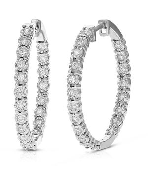 Amairah 0.50 Ct. Tw. Lab-Grown Diamond Hoops - White
