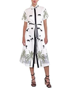 AMINA GLAM Midi Dress - White