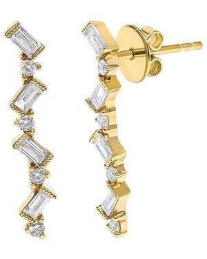 Haus of Brilliance 14K 0.56 Ct. Tw. Diamond Drop Earrings - Metallic
