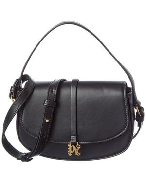 Palm Angels Logo Leather Crossbody - Black