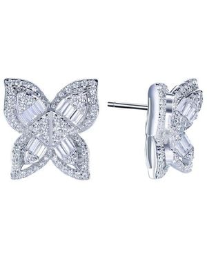 Suzy Levian CZ Jewelry Suzy Levian Cz Multi-Cut Butterfly Earrings - Blue