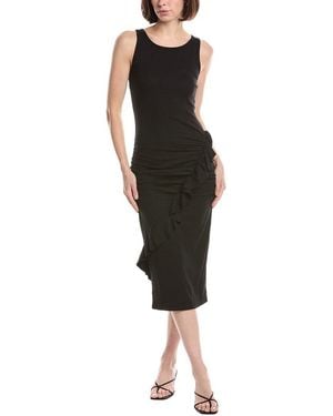 Michael Stars Shira Ruffle Midi Dress - Black