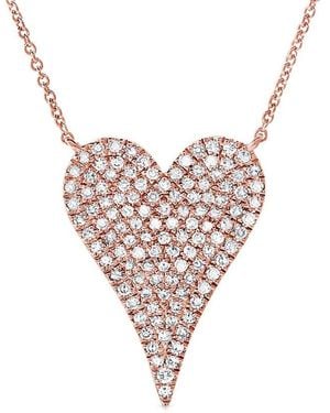 Sabrina Designs 14K Rose 0.36 Ct. Tw. Diamond Heart Necklace - Pink