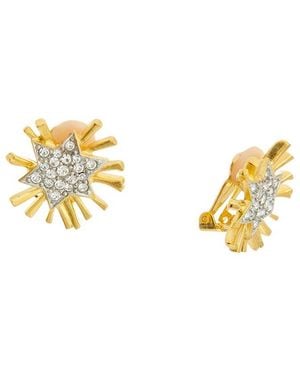 Kenneth Jay Lane 22K Plated Stud Earrings - Metallic