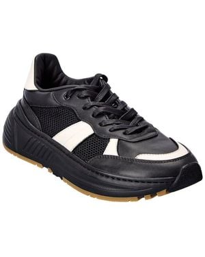 Bottega Veneta Speedster Mesh & Leather Trainer - Black
