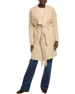 NVLT Fringe Wrap Coatigan - Natural