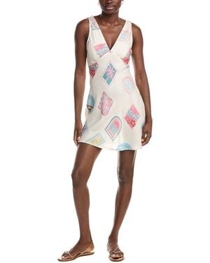 Vintage Havana Printed Crepe Mini Dress - White