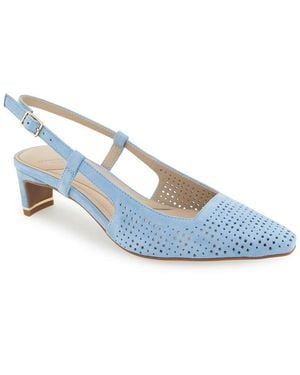 Kenneth Cole Marbella Perf Slingback Pumps - Blue