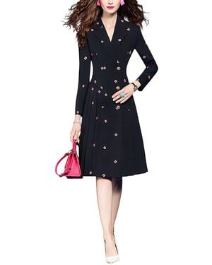 VERA DOLINI Midi Dress - Black