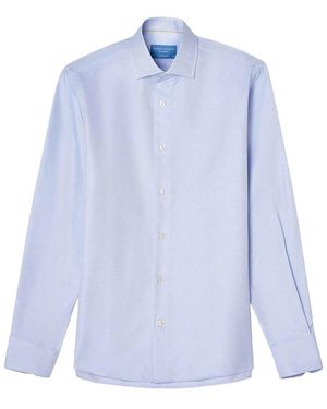 Robert Talbott Reynolds Hopsack Shirt - Blue
