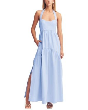 Shona Joy Maiori Halter Neck Maxi Dress - Blue
