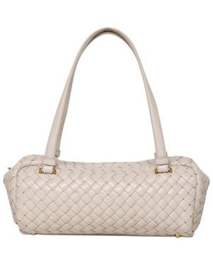 Walter Baker Lyla Barrel Leather Shoulder Bag - Natural