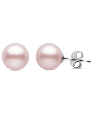 Suzy Levian 14K 8Mm Pearl Studs - Pink