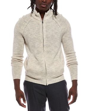 Autumn Cashmere Italian Full Zip Wool & Cashmere-Blend Jacket - Grey