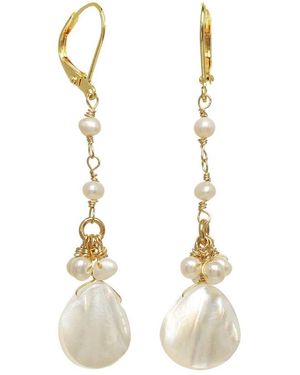 Rachel Reinhardt Jewelry 14K Over 3Mm-10Mm Pearl Linear Earrings - White