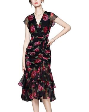DZA Midi Dress - Red