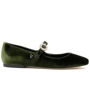 Larroude Larroudé Blair Velvet Ballet Flat - Black