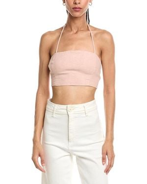 DL1961 Tie Back Linen Top - White