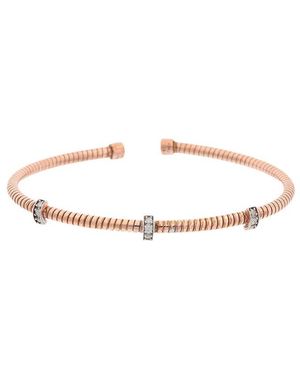 Meshmerise 18K Over 0.10 Ct. Tw. Diamond Bangle Bracelet - White
