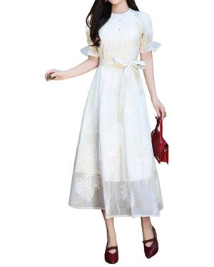 burryco a line dress Thierry Colson Zorah Long Dress - Bouboulina Stripes